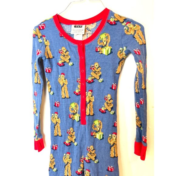 Munki Munki X Star Wars Christmas Chewbacca Fitted One-piece Pajamas Size 10 - Picture 3 of 4